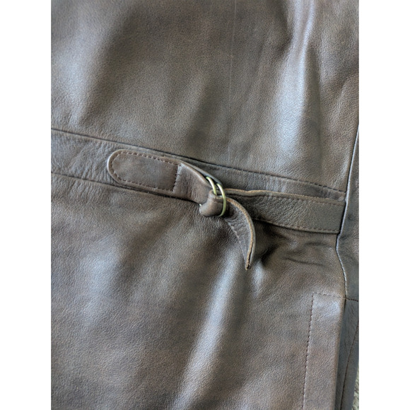 Tostado Argentina Brown 100% Leather Zip Front Shooting Vest Size XXL Quilted - Picture 11 of 13